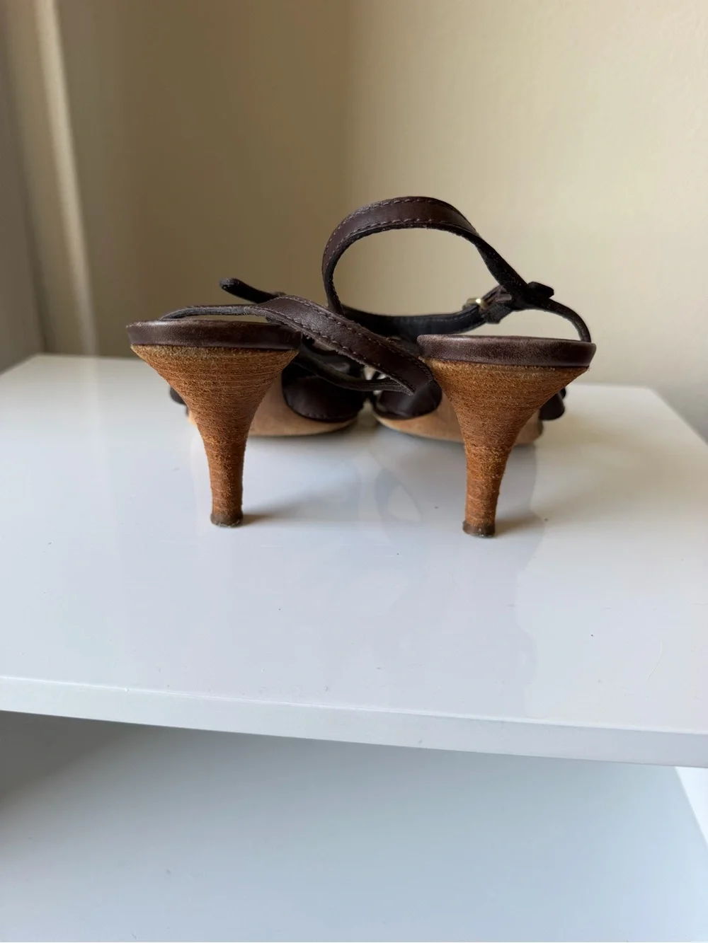 Vintage Givenchy Brown Leather Strappy Sandals Made in Italy EU 38.5